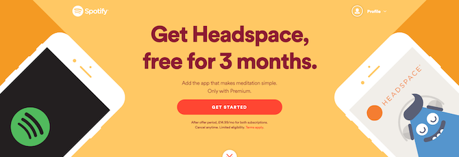 Spotify Premium mit Headspace