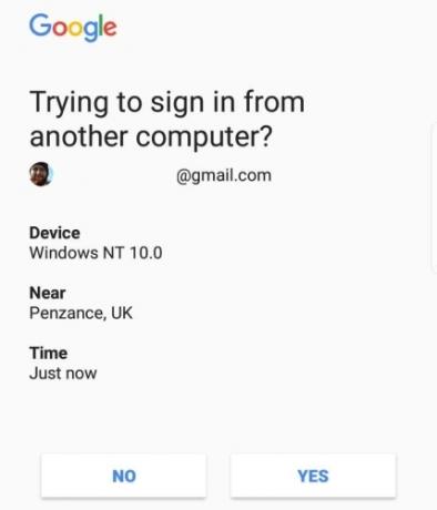 Google Zwei-Faktor-Entsperrung