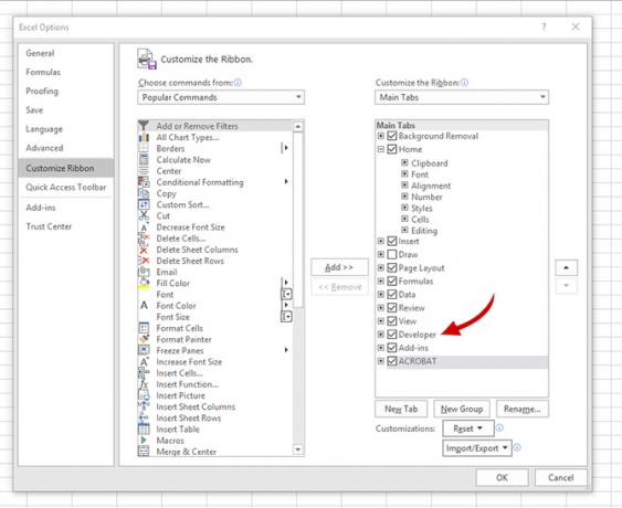 So entsperren Sie die Registerkarte "Versteckter Entwickler" in Excel Excel Developer1