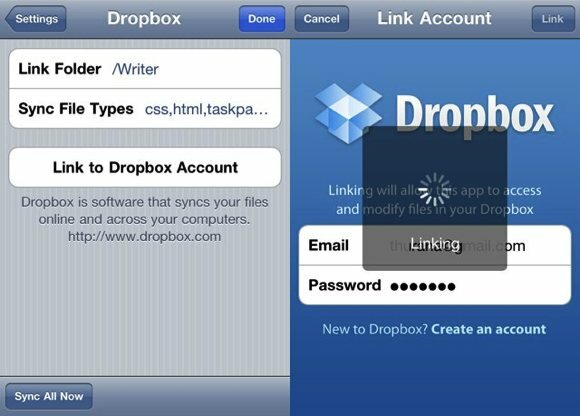 Dropbox synchronisieren