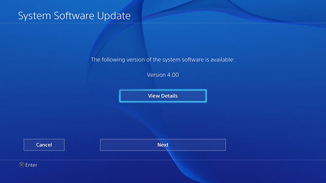 PlayStation 4 Firmware 4.0-Update