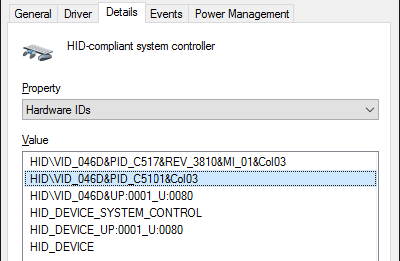 Geräte-Manager-Hardware-IDs