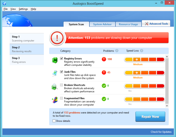 auslogics-boostspeed-system-scan-Ergebnisse