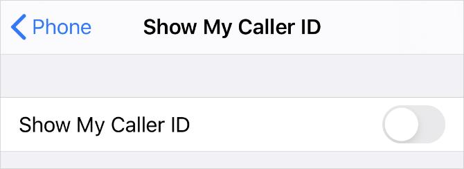 Option Meine Anrufer-ID in den iPhone-Einstellungen anzeigen