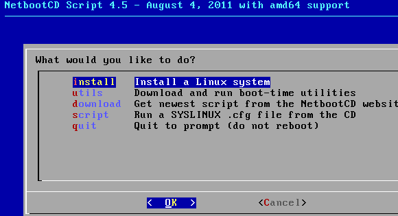 NetbootCD: Installieren Sie Ubuntu, Fedora, Debian & More von einer CD [Linux] netbootcd start
