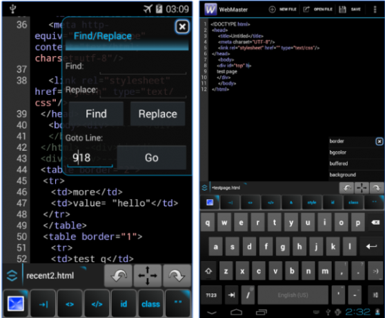 Ja, Sie können unterwegs Code schreiben: 7 der besten HTML-Editoren für Android WebMaster HTML Editor Lite 607x500