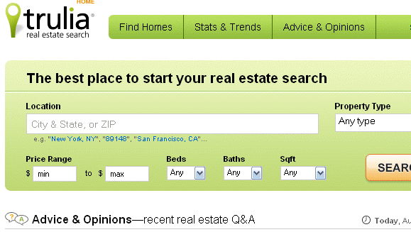 Die 5 wichtigsten Online-Suchmaschinen für Immobilien - Teil 3,4, 5 truliafrontpagemain