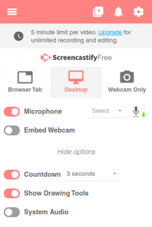 Screencastify Chromebook Aufnahme Audio-Tool