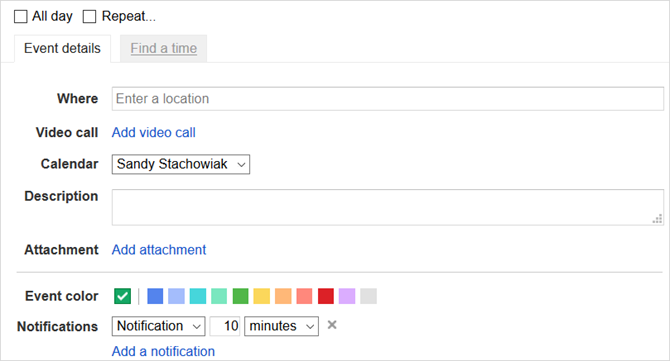 Funktionen Google Kalender Web