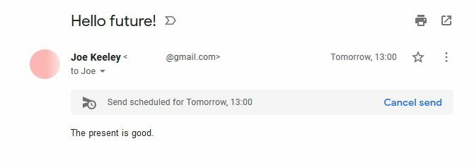 Brechen Sie eine geplante E-Mail in Google Mail ab