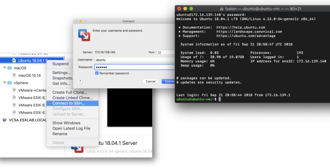 VMWare-Fusion-SSH-Connect