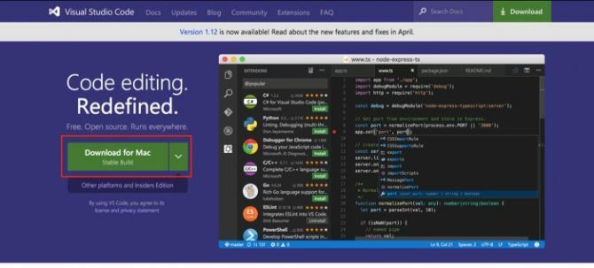 Laden Sie den Visual Studio Code Mac herunter