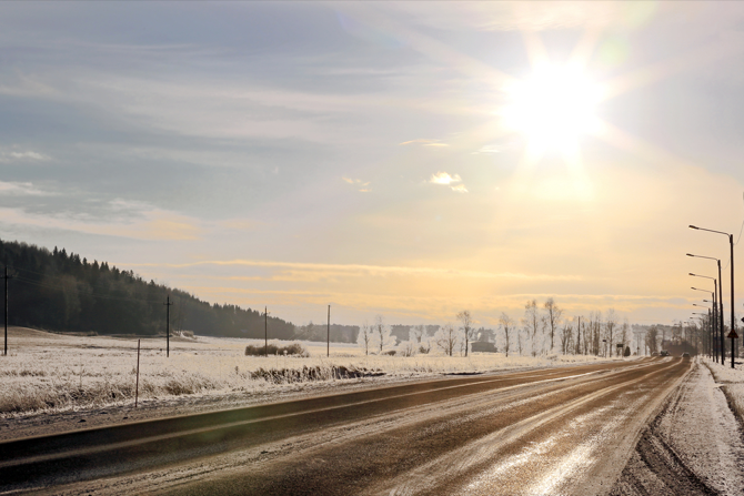 Sonnenlicht im Winter