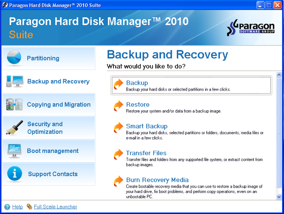 Erstellen und Verwalten von Festplattenpartitionen mit Paragon Hard Disk Manager [Giveaway] -Sicherung