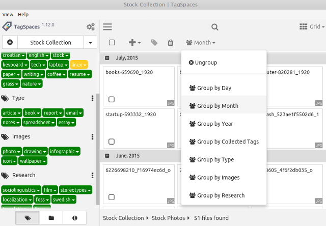 Tagspaces-Gruppendateien