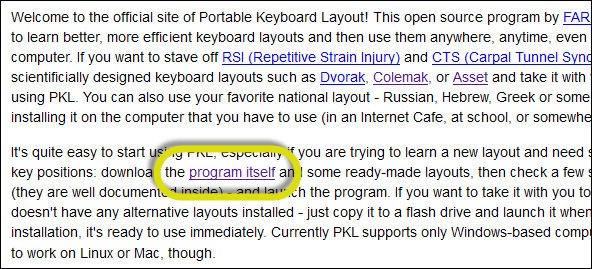 Layout-Computertastatur