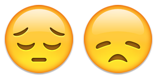 traurig enttäuscht Emoji Emoticon