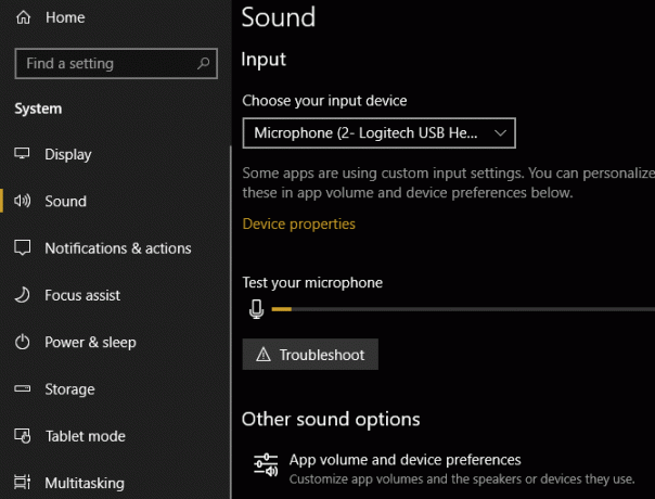 Windows Sound Mic-Optionen