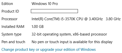 Windows 10-Systemtyp