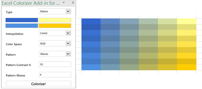 ansprechende Tabellenkalkulationen Microsoft Excel Add-In Colorizer