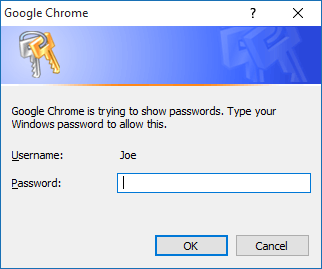 Chrom zeigt Passwörter an