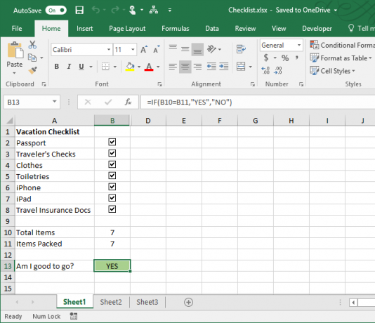 Fügen Sie eine Excel-Checkliste hinzu