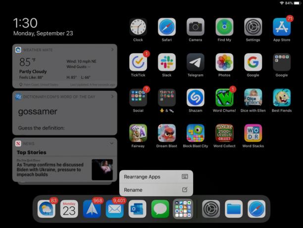 iPadOS Apps und Ordner im Dock neu anordnen