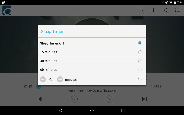 OverDriveAndroid-Hörbuch-Sleep-Timer