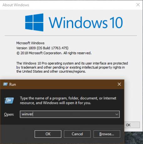 Windows 10 Winver Befehl