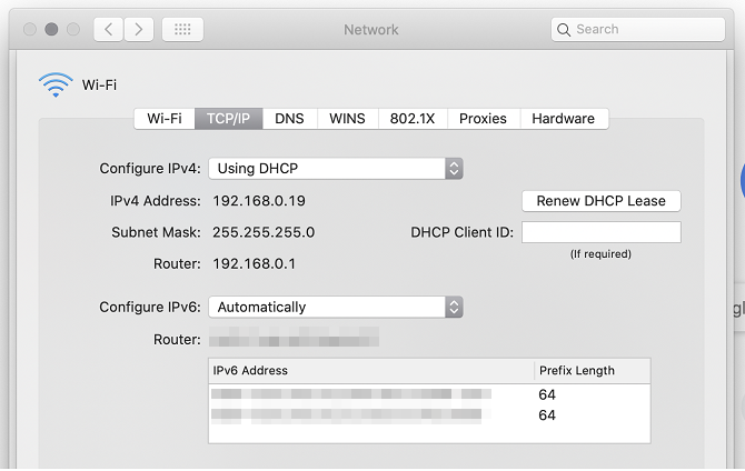 Router IP-Adresse Macos