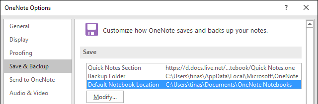 OneNote Speichern