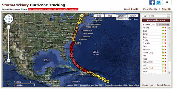 8 Top Hurricane Tracking-Websites im Web Hurrricane Tracking08