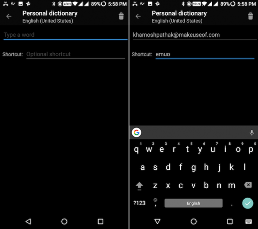 Texterweiterung gboard