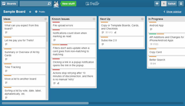 Trello Sample Board