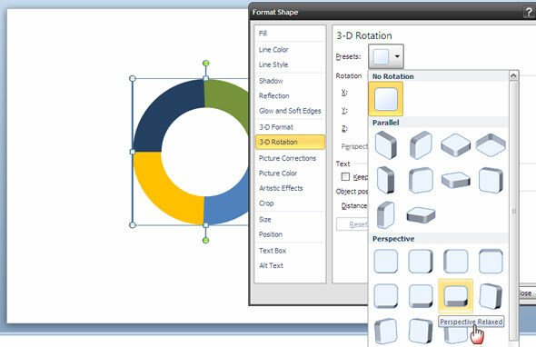 PowerPoint Art: Erstellen eines 3D-Kreises zum Anzeigen eines zyklischen Prozesses ppt 3d circle07