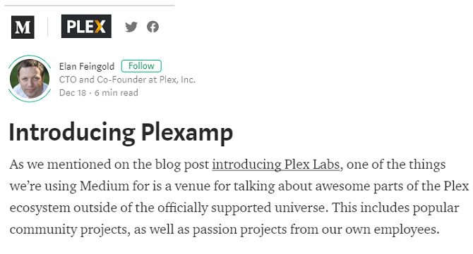 Vorstellung von Plexamp von Plex Labs