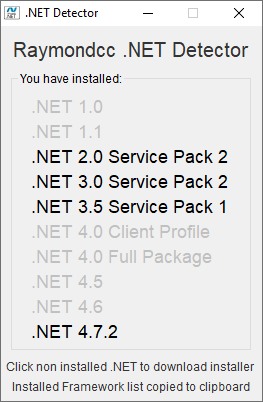 Raymondcc Net Framework Detektor