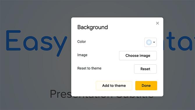 So erstellen Sie eine Präsentation Google Slides Fügen Sie dem Thema Hintergrund hinzu