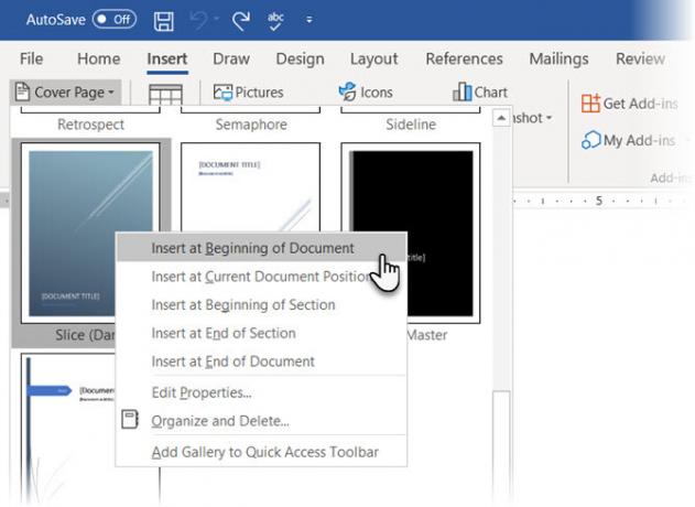 Deckblatt in Microsoft Word einfügen