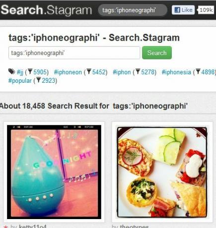 Suche nach Instagram-Fotos