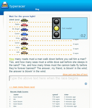 TypeRacer - Tippspiel