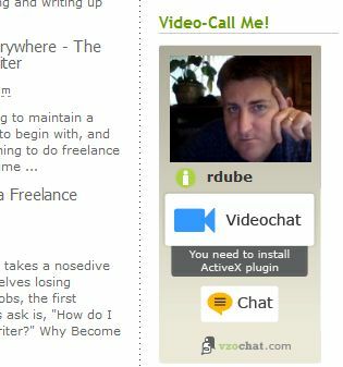 Videochat-Widget für Blog