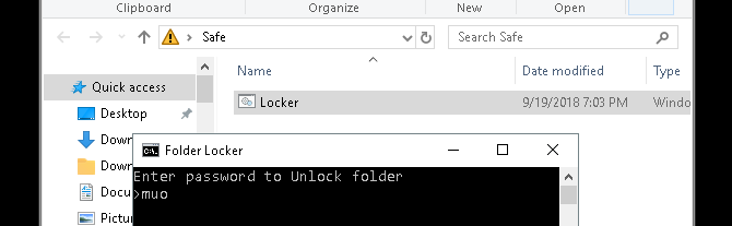 So schützen Sie einen Ordner mit einem Kennwort in Windows Locker cmd Eingabeaufforderung entsperren