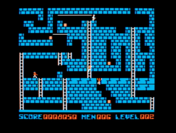 Screenshot des Lode Runner-Spiels