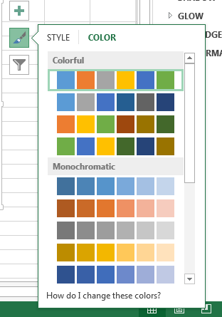 Excel-Farbvoreinstellungen