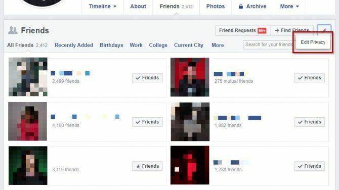 Facebook-Freundesliste verstecken