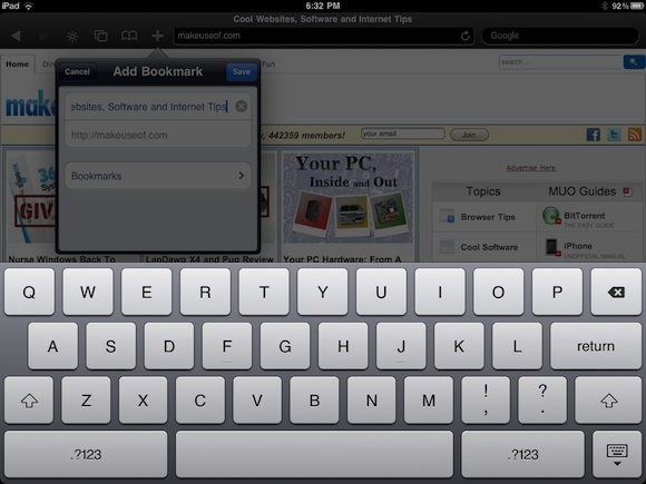 iPad Browser