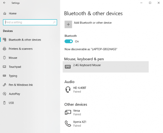 Bluetooth-Einstellungen Windows 10