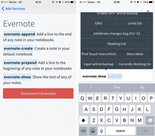 Input ist eine iPhone-Befehlszeile für Evernote, Gmail und vieles mehr