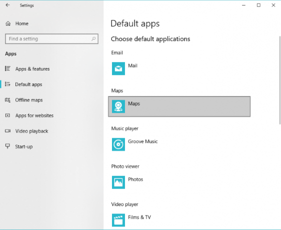 Legen Sie Standard-Apps in Windows 10 fest